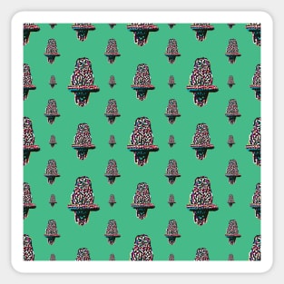 Toot Sweet - Colorful Green Pattern Of An Owl On A Perch Sticker